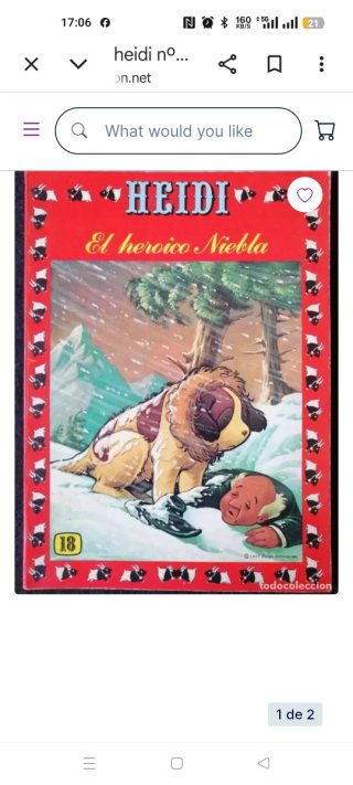 2 volúmenes cómics Heidi números 7 y 19 año 1977
