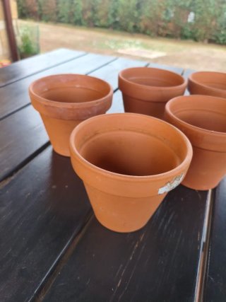Pack 5 Macetas Barro 13 cm