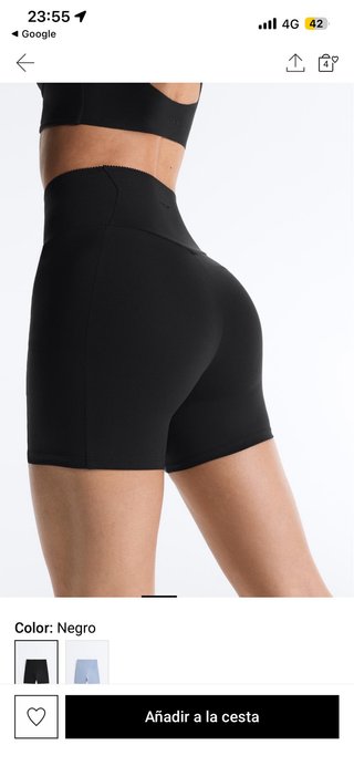 Pantalón corto deportivo Oysho negro