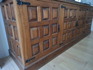 Mueble de salón madera roble