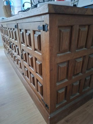 Mueble de salón madera roble