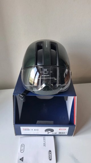 Casco Abus HUD-Y ACE Verde Scuro L 57-61