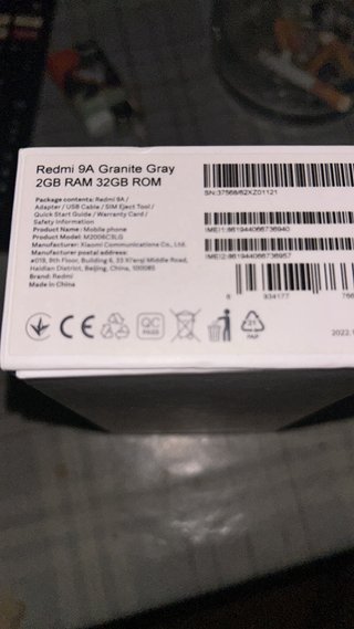 Xiaomi Redmi 9A Negro sin usar