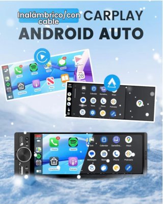 Radio Coche 1 DIN Pantalla Táctil Carplay/Android
