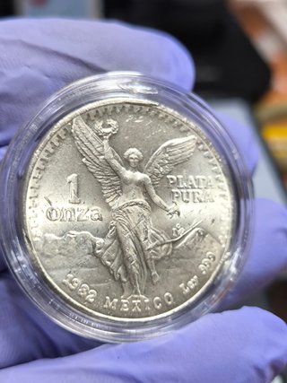 Moneda 1 Onza Plata Libertad México 1982