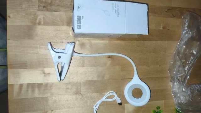 Lámpara LED Escritorio con Pinza USB
