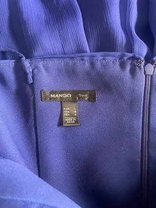 Vestido largo azul Klein Mango Talla L + Chal azul