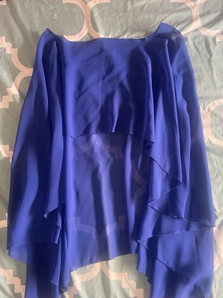 Vestido largo azul Klein Mango Talla L + Chal azul