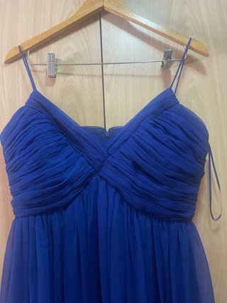 Vestido largo azul Klein Mango Talla L + Chal azul