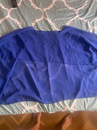 Vestido largo azul Klein Mango Talla L + Chal azul