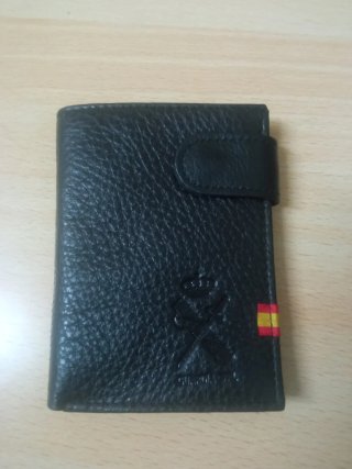 Cartera Mond Guardia Civil cuero piel Negro