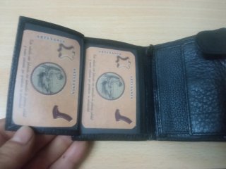 Cartera Mond Guardia Civil cuero piel Negro