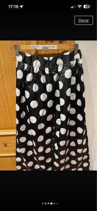 Falda lunares negra y blanca talla única