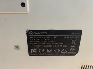 Proyector Vankyo Leisure 470 Blanco