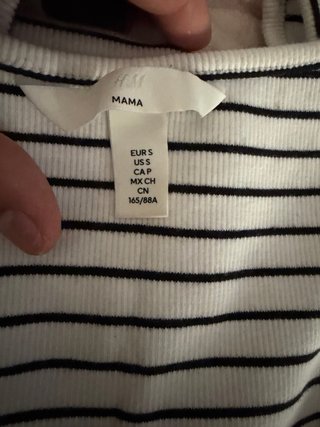 Blusa Maternidad Rayas Blanco y Negro