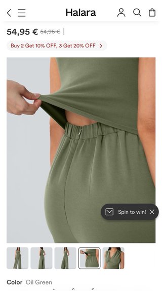 Mono Halara Oil Green, Talla M, nuevo con etiqueta