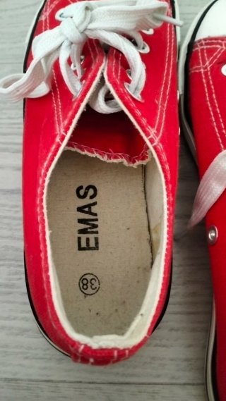 Zapatillas lona rojas