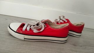 Zapatillas lona rojas