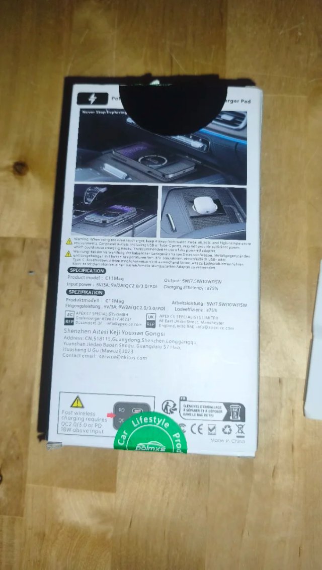 Cargador Inalámbrico Rápido Coche
