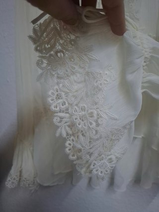Blusa combinada de encaje