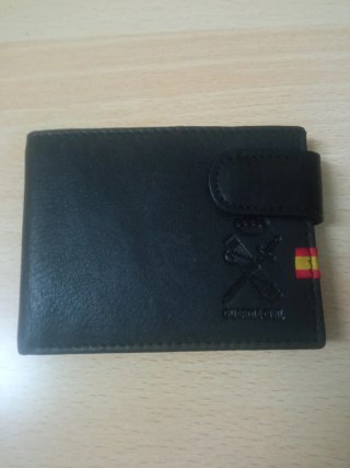 Cartera Mond Americano Guardia Civil cuero Negro