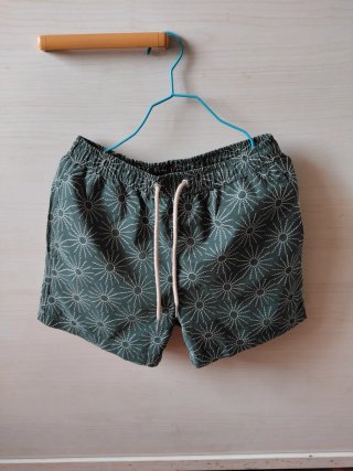 Bañador estampado verde y blanco