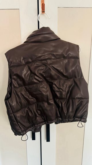 Chaleco Piel Marrón Pull&Bear Talla S