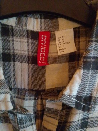 Camisa sin mangas H&M cuadros Talla S