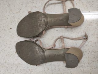 Sandalias Hispanitas Talla 42 Beige y Dorado