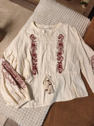 Blusa boho Zara bordada