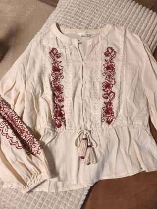 Blusa boho Zara bordada