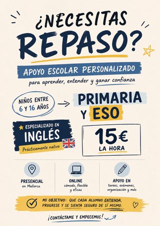 Profesor de repaso Primaria / ESO