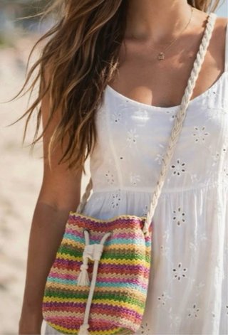 Bolso Rafia Multicolor Sfera