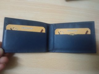 Cartera PortaPlaca Policía Nacional CNP cuero Azul