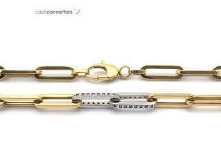 cadena oro 18k con circonita 30cm