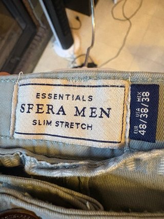 Pantalón chino Sfera Slim Stretch azul verdoso Tal