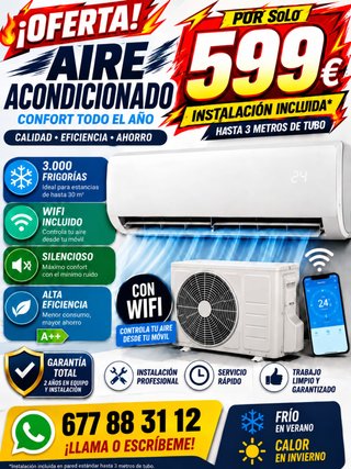 Aire Acondicionado 3000 Frigorías