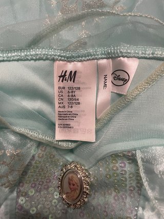 Vestido Frozen Elsa niña  122/128 (6-8 años)