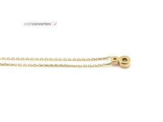 gargantilla oro 18k con piedra con circonita 22cm