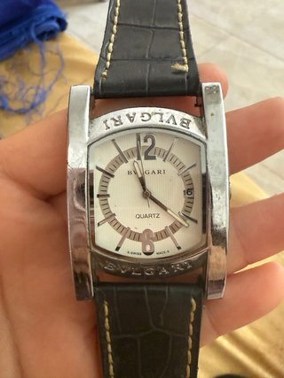 Reloj Bvlgari Rettangolo Cuero Negro