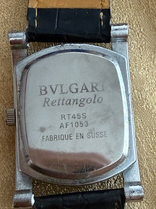 Reloj Bvlgari Rettangolo Cuero Negro