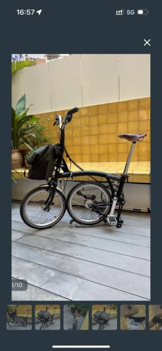 Bicicleta Brompton plegable