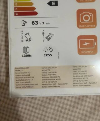 Tablet CRELANDER T70 TAB Naranja