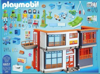 Hospital Playmobil 6657 + Ambulancia + Helicóptero