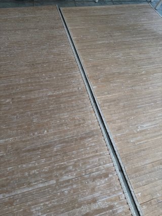 Alfombras de bambú beige antideslizantes 80x150