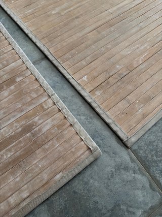Alfombras de bambú beige antideslizantes 80x150