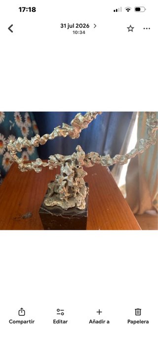 Escultura de metal soplado . Tecnica splash