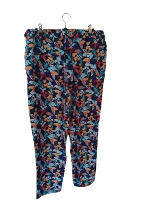 Pantalón fluido estampado hojas