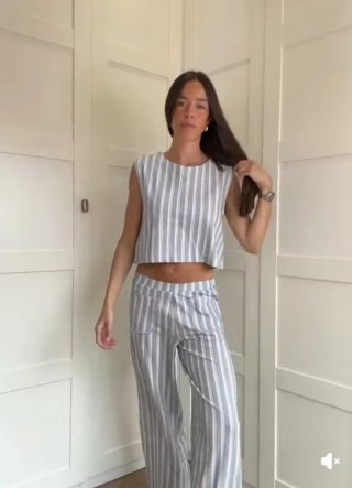 Conjunto ZARA Pantalón Top NUEVO S