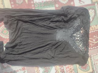Lote 2 camisetas negras con pedrería